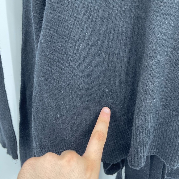 Allsaints Mantle Cardigan women's wool open sweater size US 2 UK 6 black - Picture 5 of 14